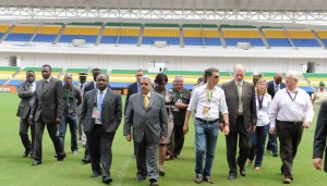 Actu de la CAN 2012 : Le Chef de l’Etat sur la pelouse du stade de l’amitié Sino-gabonaise