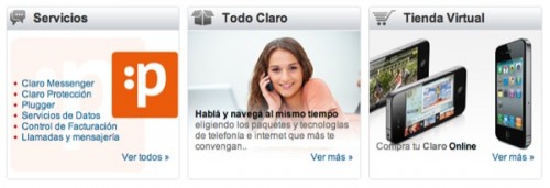 Page de la compagnie argentine revendeuse, Claro, montrant désormais l'iPhone sans possibilité d'achat.