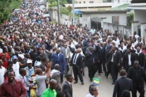 Grande marche de protestation pacifique à la gare routière de Mont-Bouet ce mardi 08 Février 2011 à 14h30 mn