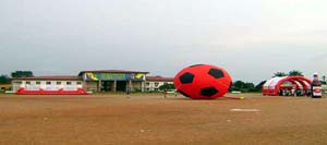 Le COCAN installe des stands de jeux à Mouila
